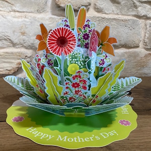 Florale Mittelstück Pop-up Karte