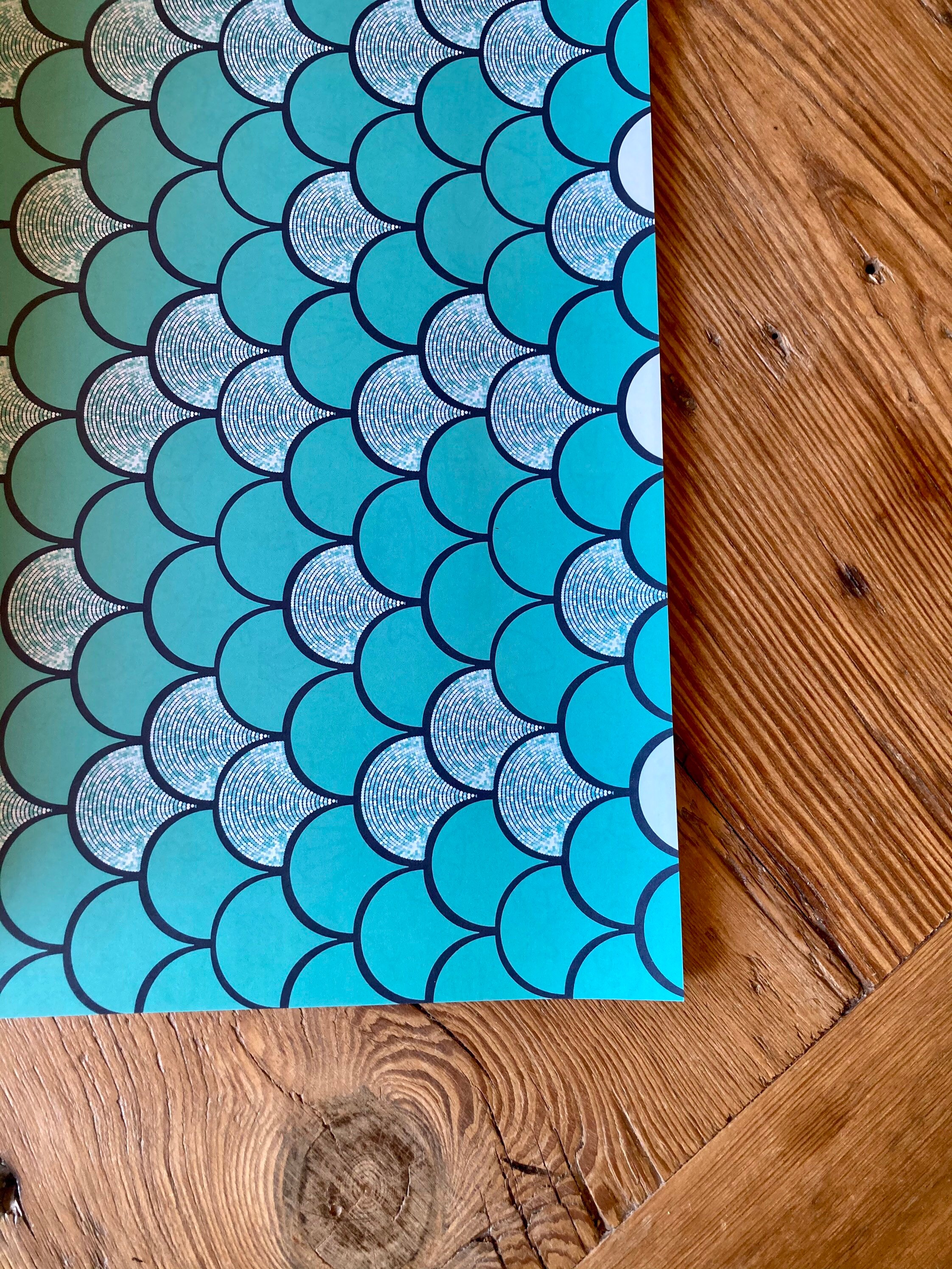 Mermaid Themed Wrapping Paper Set of 10 Sheets Etsy