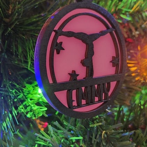 Personalized Gymnast Christmas Ornament