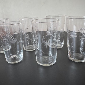 Vintage water glass set of 6