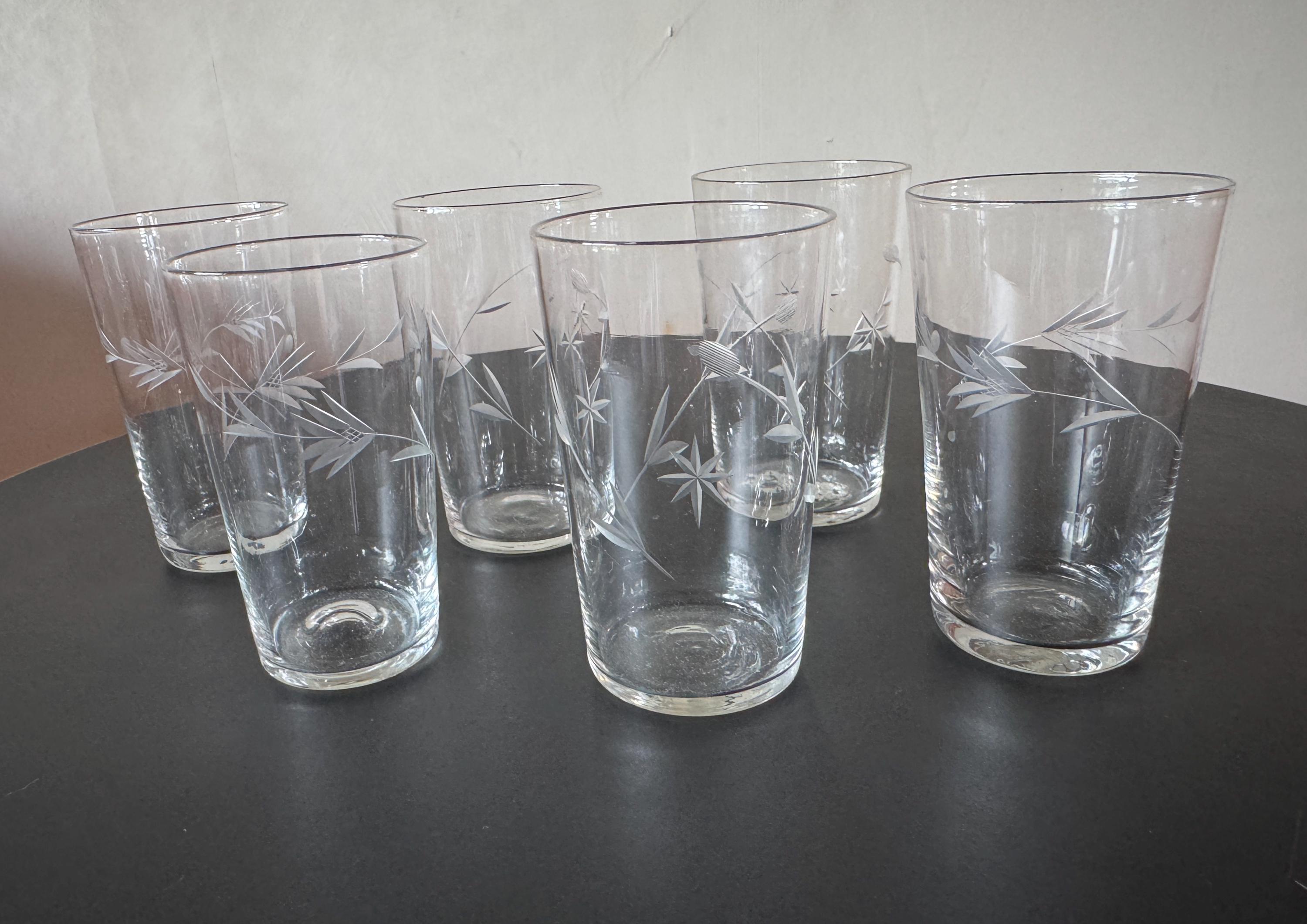ヴィンテージガラス製食器6点セット - Etsy 日本