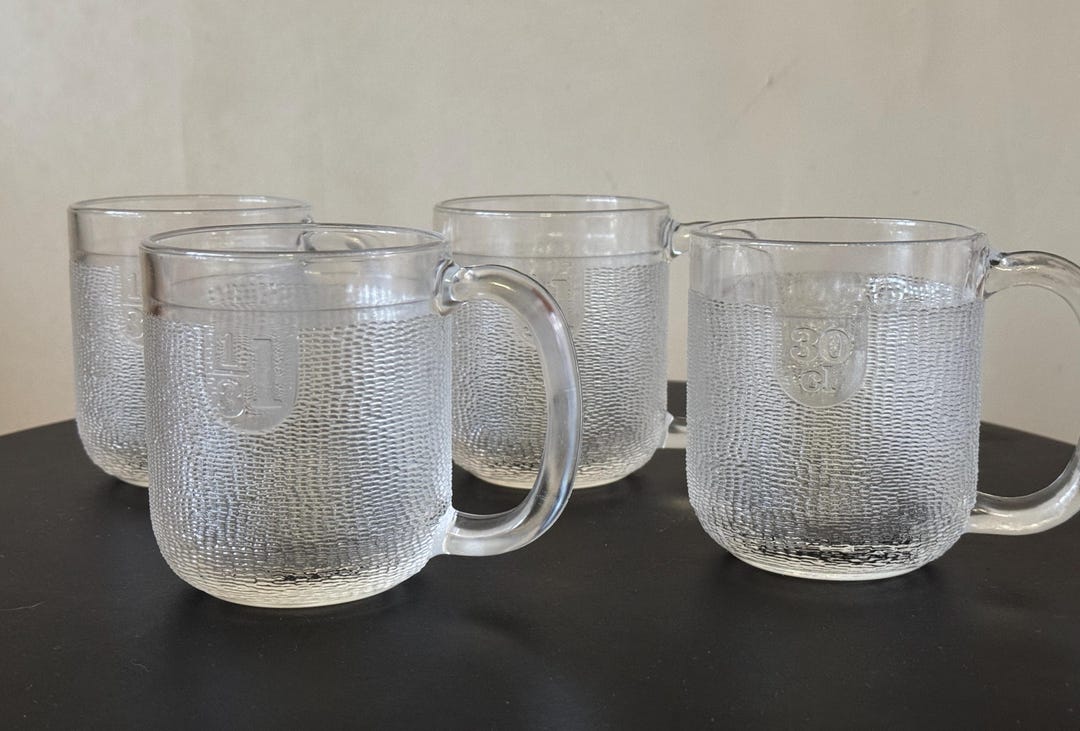 グラス・カップ・酒器 Oiva Toikka for NUUTAJARVI Oiva Toikka Nuutajärvi Krouvi Beer Mugs Set of 4 - Etsy