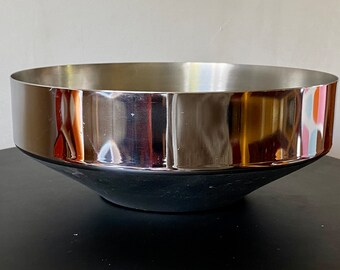 Tapio Wirkkala steel bowl by Kultakeskus