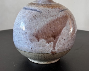 Stoneware sake bottle or vase