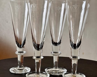 Vintage champagne glasses set of 4