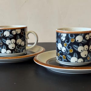 Inkeri Seppälä アラビア フィンランドのタイカ カップ&ソーサーセット 