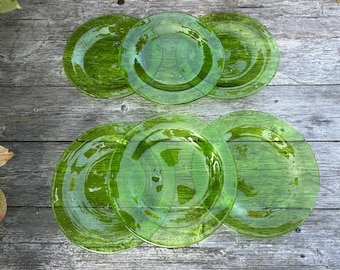 Talonpoika plates set of 6 by Humppilan lasi, Finland