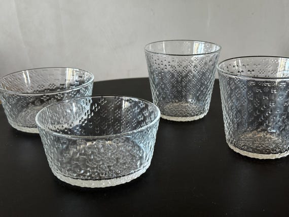 Oiva Toikka Tundra Glass and Bowl Set – Nuutajärvi Finland Vintage