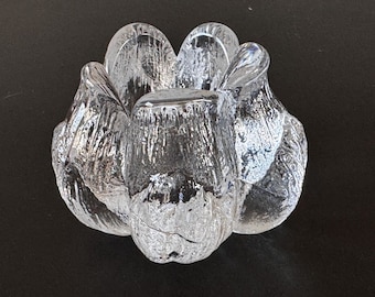 Kosta Boda "Rosebud/ Rosenknopp" candelholder by Mats Jonasson