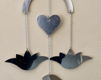 ヴィンテージ Aarikka フィンランドの小さな天使のモビール、窓の装飾