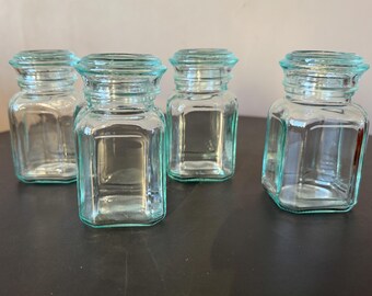 Set of 4 Kantti spice jars by Hans Nyqvist, Riihimäen lasi Finland