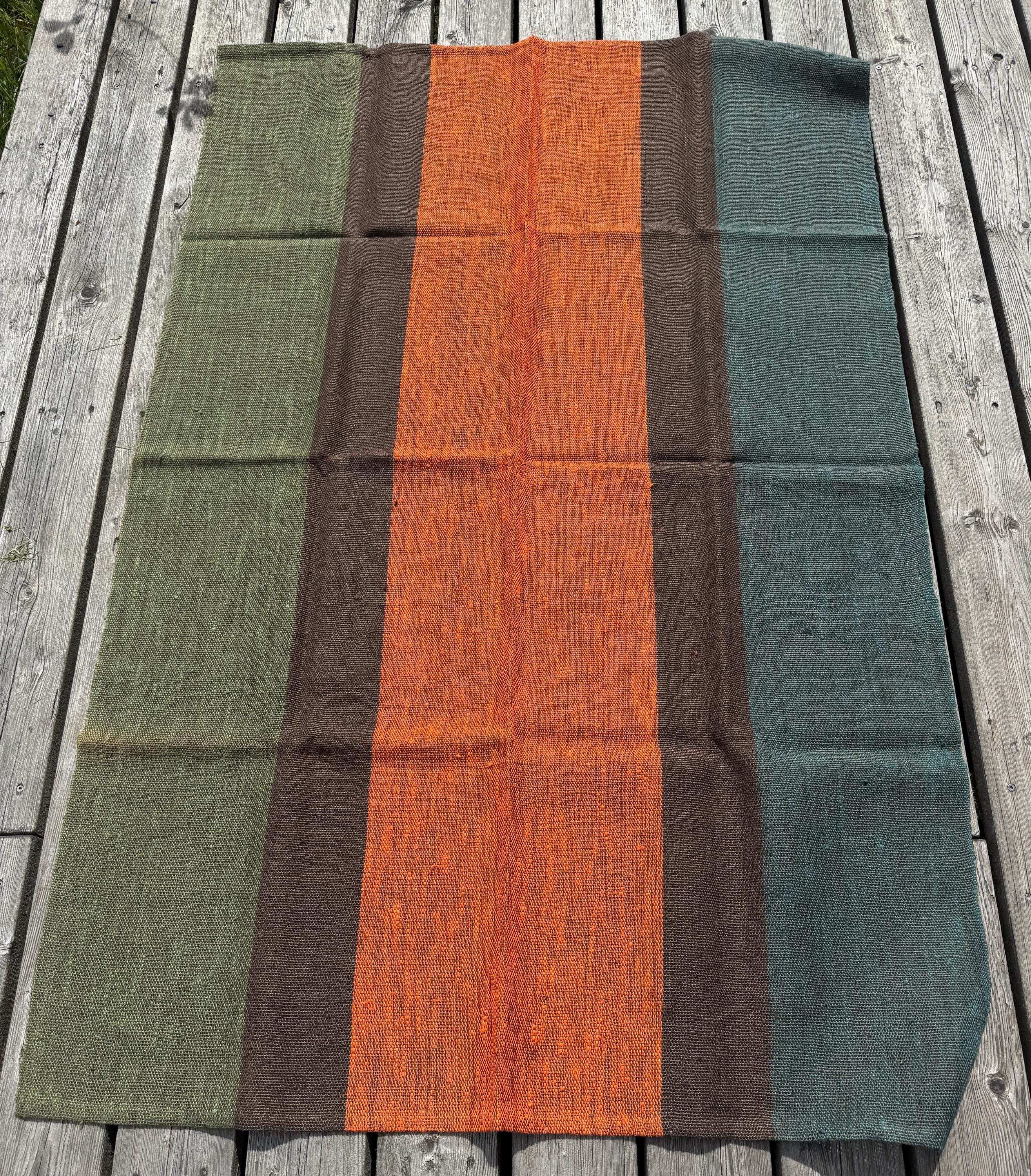 Vintage unused hand woven linen tablecloth "Timo I" by Helmi Vuorelma