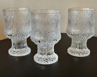 Iittala Tapio Wirkkala Ultima Thule glass set of 3