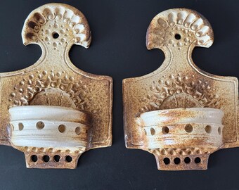 Högbacka ceramic wall candleholders set of 2 made in Sibbo Finland