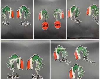 Custom Grinch Hand STICKER - Holding Names