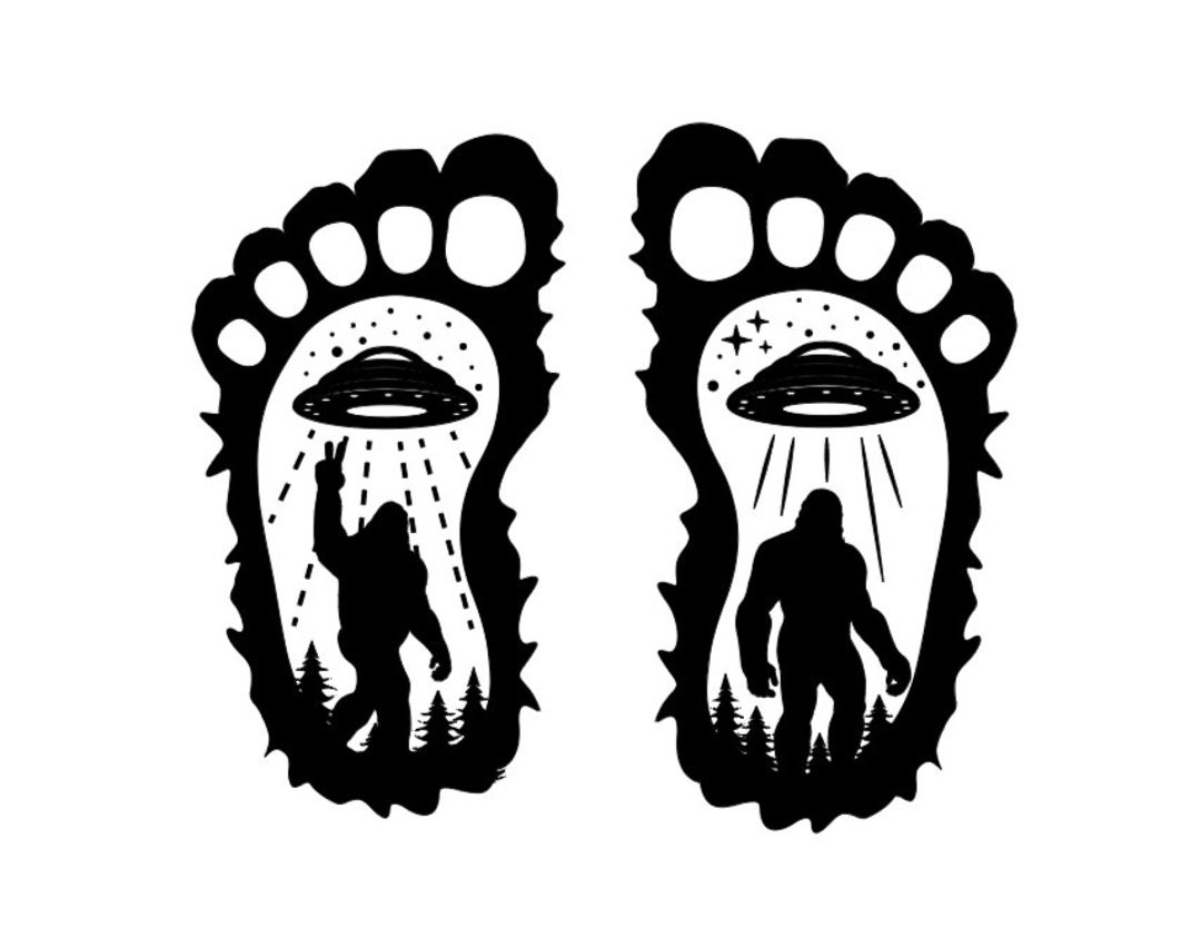 Bigfoot Alien Two Foot Car Decal - Etsy