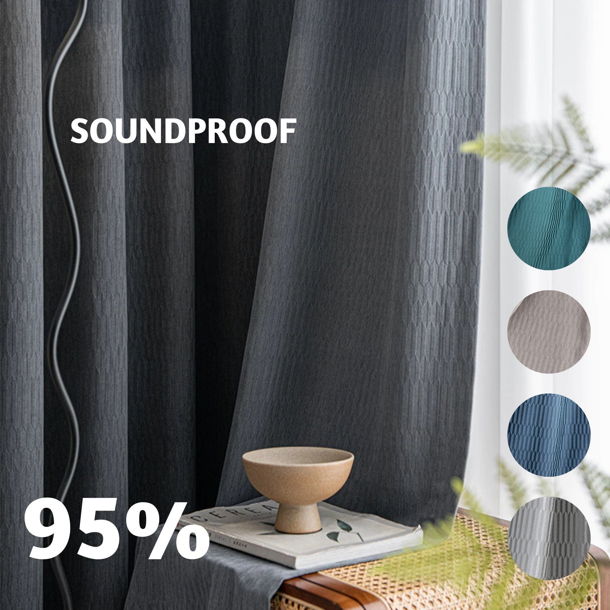 Soundproof Blackout Curtain, Warm Shading New Luxury Modern Drape