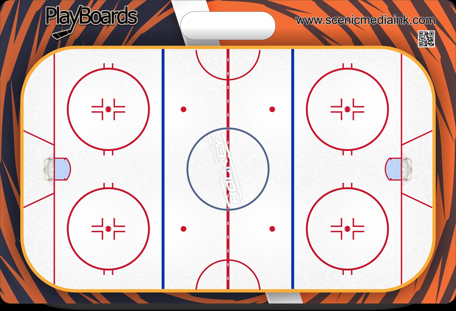 Hockey Coach Board Dry Erase 16 X 24 Etsy