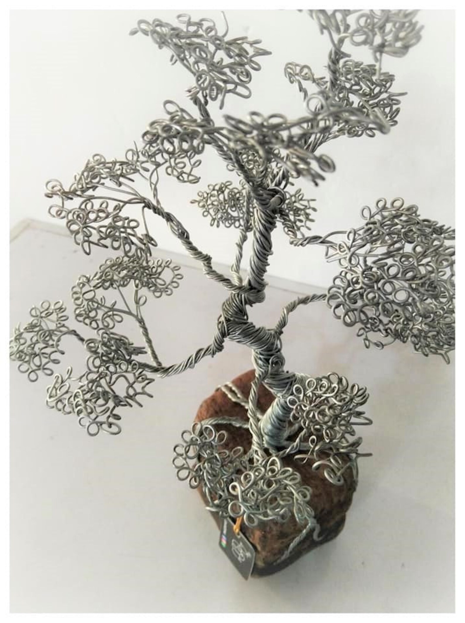 Draht Bonsai Baumskulptur Silber Jubiläum Geschenk Geburtstag