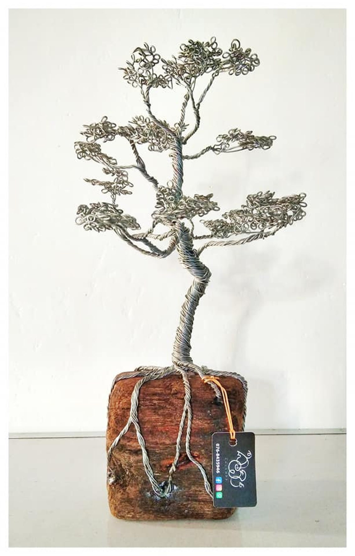 Draht Bonsai Baumskulptur Silber Jubiläum Geschenk Etsy.de