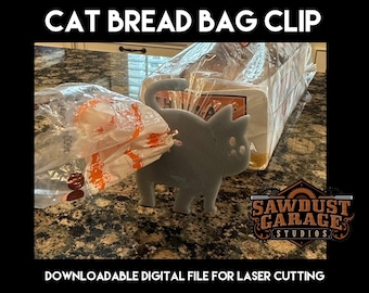 Cat Butt Bread Bag Clip - Digital File for Laser Cutting [ SVG DXF ai ]