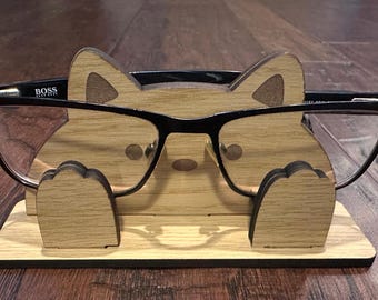 Cute Cat / Fox / Owl Shaped Reading Glasses Holder For Nightstand