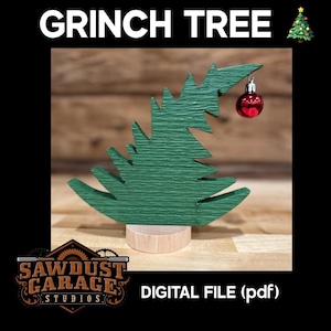 Grinch Style Christmas Tree Template - PDF Digital Download - DIY Woodworking Plan