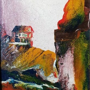 1987, Vasily Miroshnichenko (1957-2017), Oil on Canvas Landscape, Ukrainian Artist, Ukraine, Signed and Dated