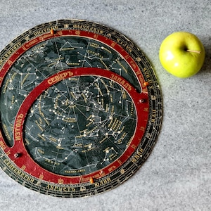 1932, Rare Authentic/Original Antique Rotating Star / Sky Map, #12