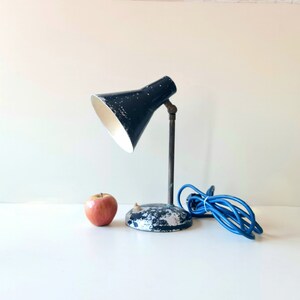 1970&#39;s, Adjustable Industrial/ Loft Black Aluminium and Brass Shoulder Desk/ Table Lamp #4