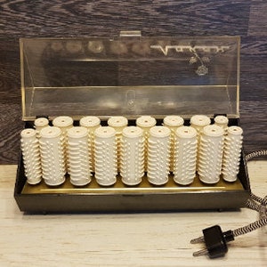 1976, Vintage MINT &quot;LAKAN&quot; Яussian Electric/ Hot Hair Rollers/ Curlers Set/ Setter#9