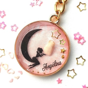 Souvenir Personnalisable avec DENT De LAIT de votre Enfant Chéri, Son Prénom, SILHOUETTE, Bijou, Collier, Cadeau unique de la Petite Souris