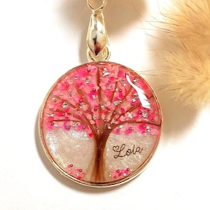 ARBRE DE VIE Souvenir Personnalisable avec Mèches de Cheveux ou Poils, Pendentif, Collier, Porte-clés, Bijou Commémoratif, Cadeau pour Femme