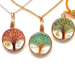 Customizable  TREE OF LIFE with Hair Strands - Necklace - Pendant - Key Chain - Eternal Memorial Jewel, Woman&#39;s Gift, Gift for Men