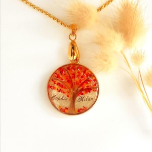 Personalizable Tree of Life with locks of hair or fur, pendant, necklace, key ring, decorative jewellery image 3
