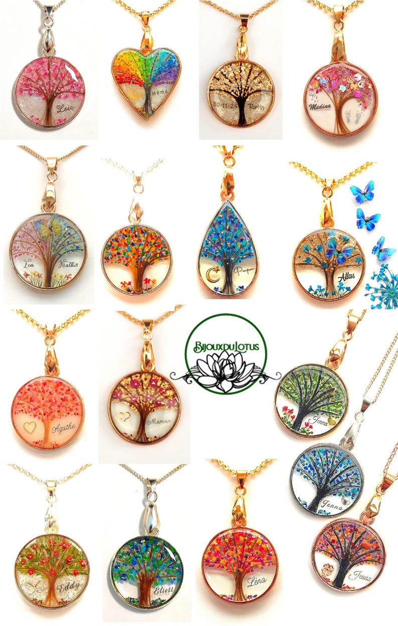 Personalizable Tree of Life with locks of hair or fur, pendant, necklace, key ring, decorative jewellery image 13