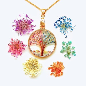 Lebensbaum Souvenir Halskette Personalisierbar mit Haarsträhnen oder Haaren, NAME, Anhänger, Schlüsselanhänger, Memoriam-Schmuck, Geschenk