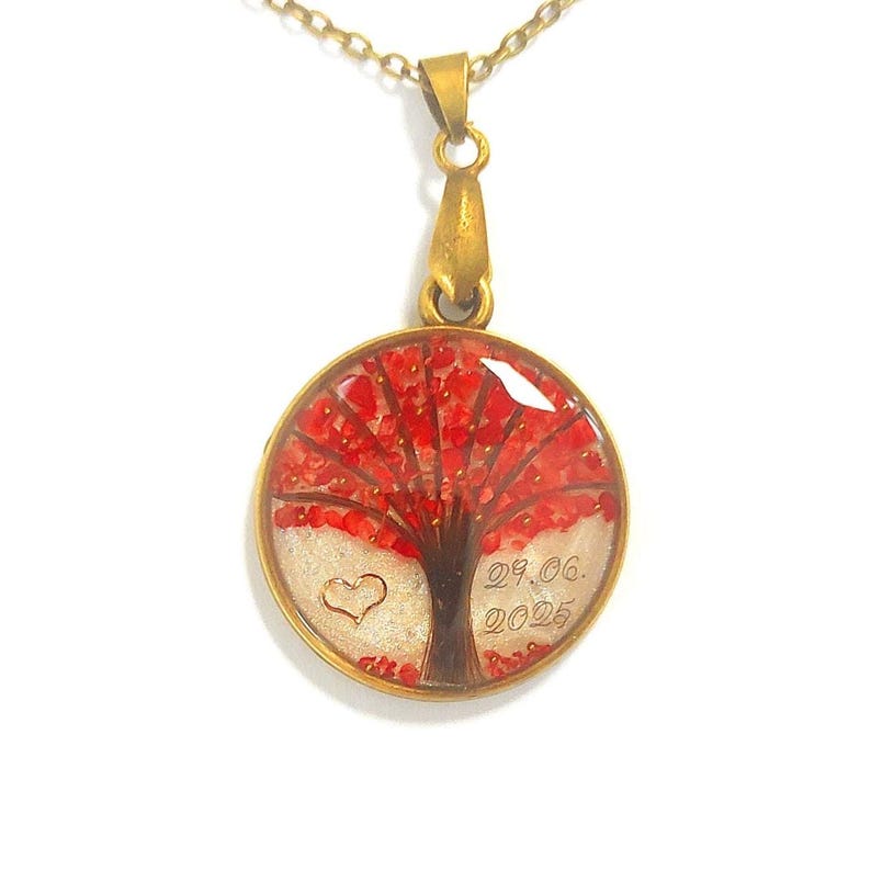 Personalizable Tree of Life with locks of hair or fur, pendant, necklace, key ring, decorative jewellery image 16