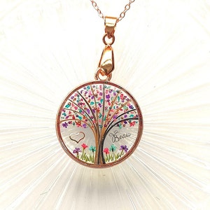 Personalizable Tree of Life with locks of hair or fur, pendant, necklace, key ring, decorative jewellery image 9