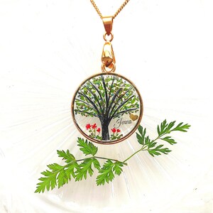 Personalizable Tree of Life with locks of hair or fur, pendant, necklace, key ring, decorative jewellery image 10