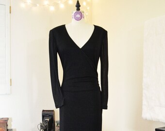 Sexy Black Arianna by Rachel Kaye 90s Evening Dress