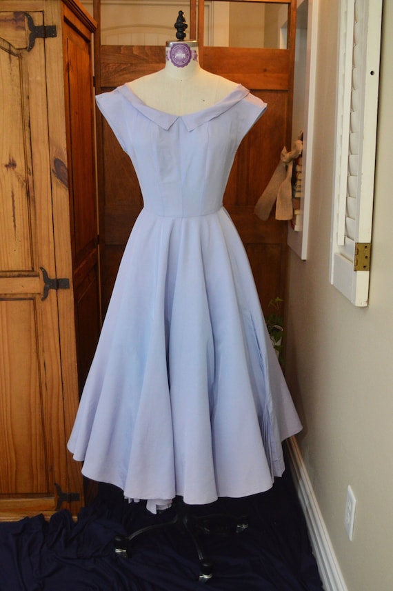 1950s Pale Purple Party Dress