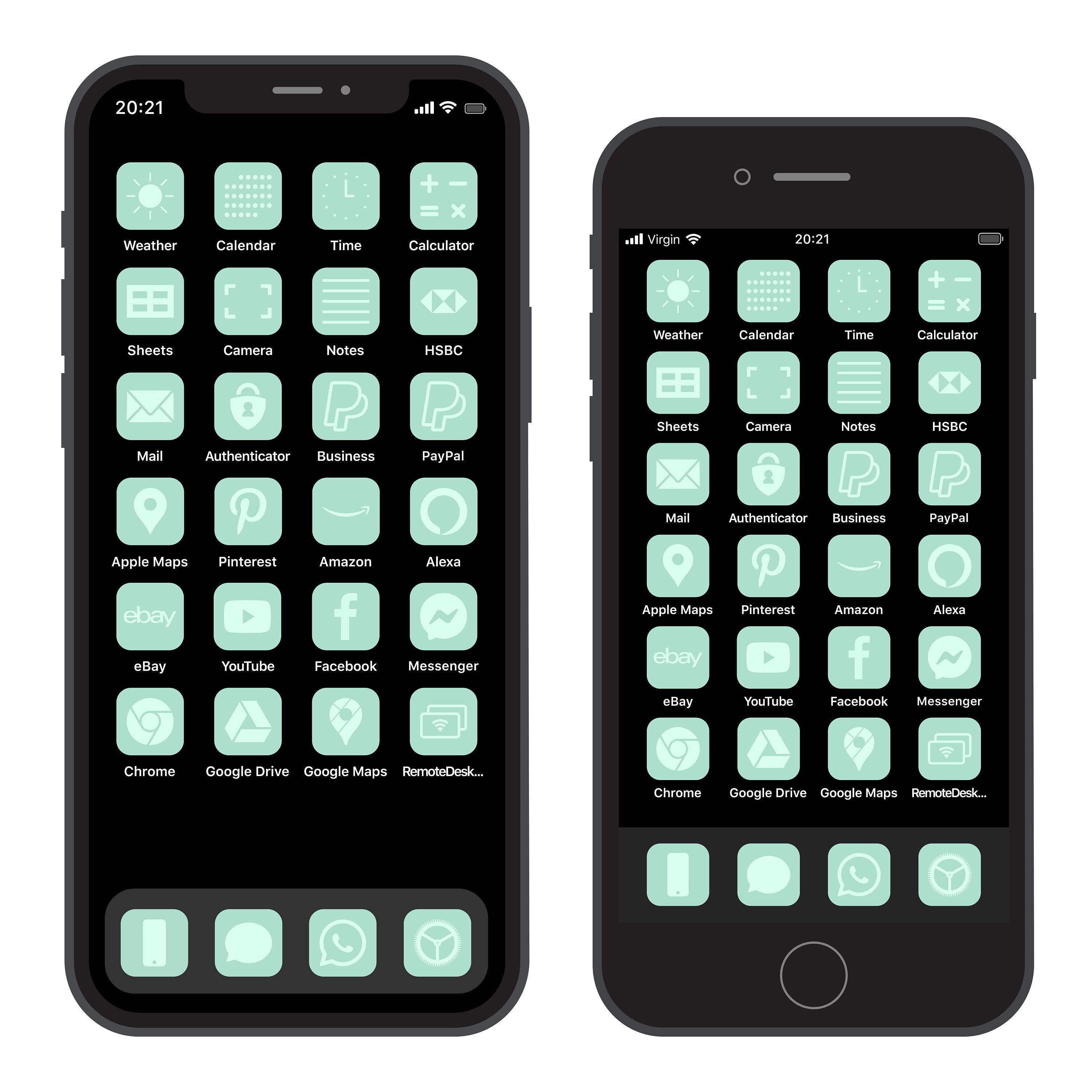 MINT 250 Custom App Icons For iPhone & iPad Homescreens Etsy