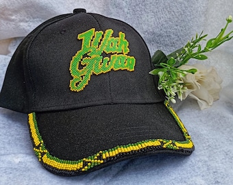 Personalisierte Perlen Baseballkappe benutzerdefinierte Name Hut, handgefertigte Baumwollkappe, trendige Statement Mode Geschenk für sie