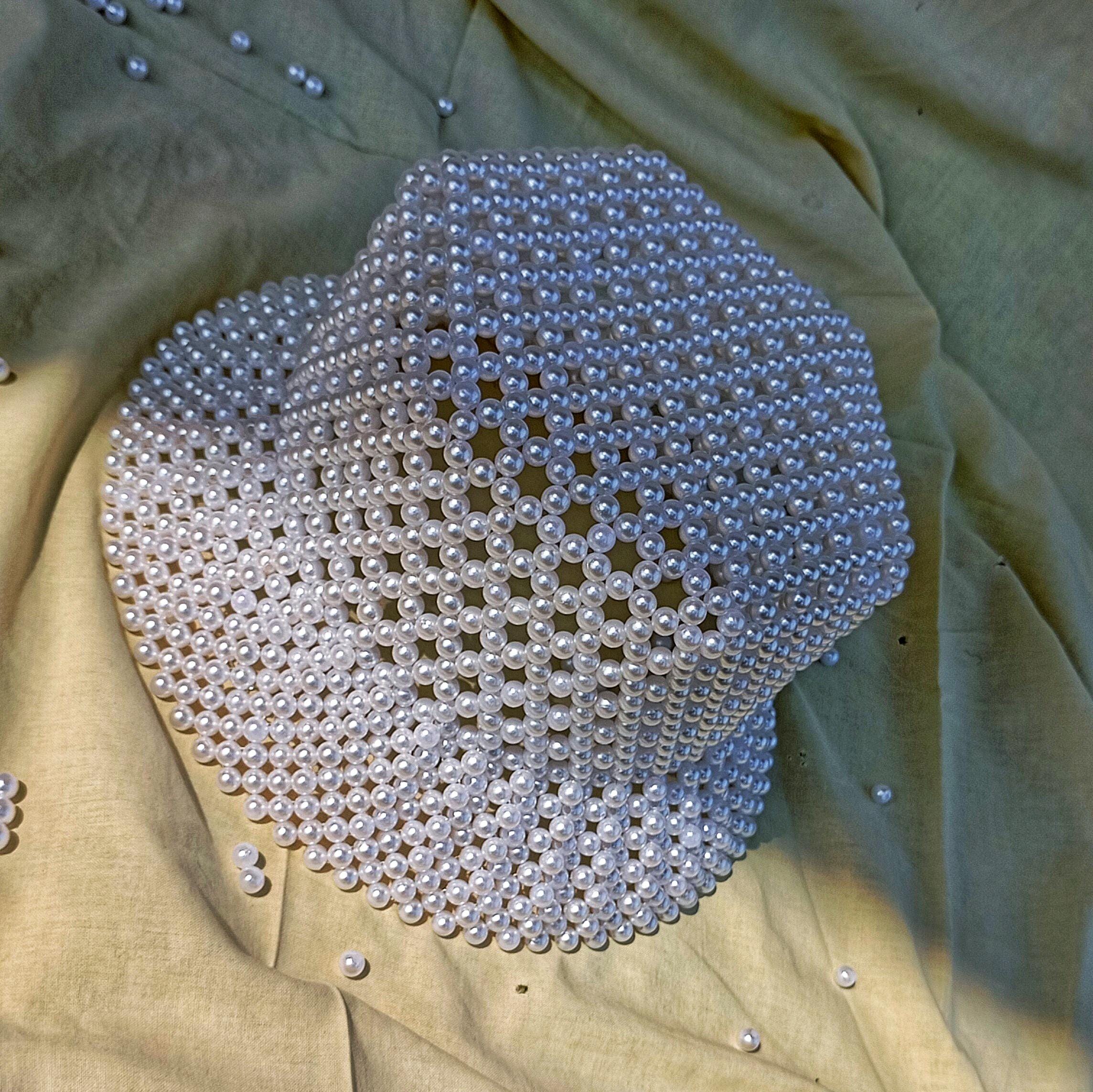 Pearl Beaded Bucket Hat for Women | Handmade Festival Hat - Etsy display picture 3
