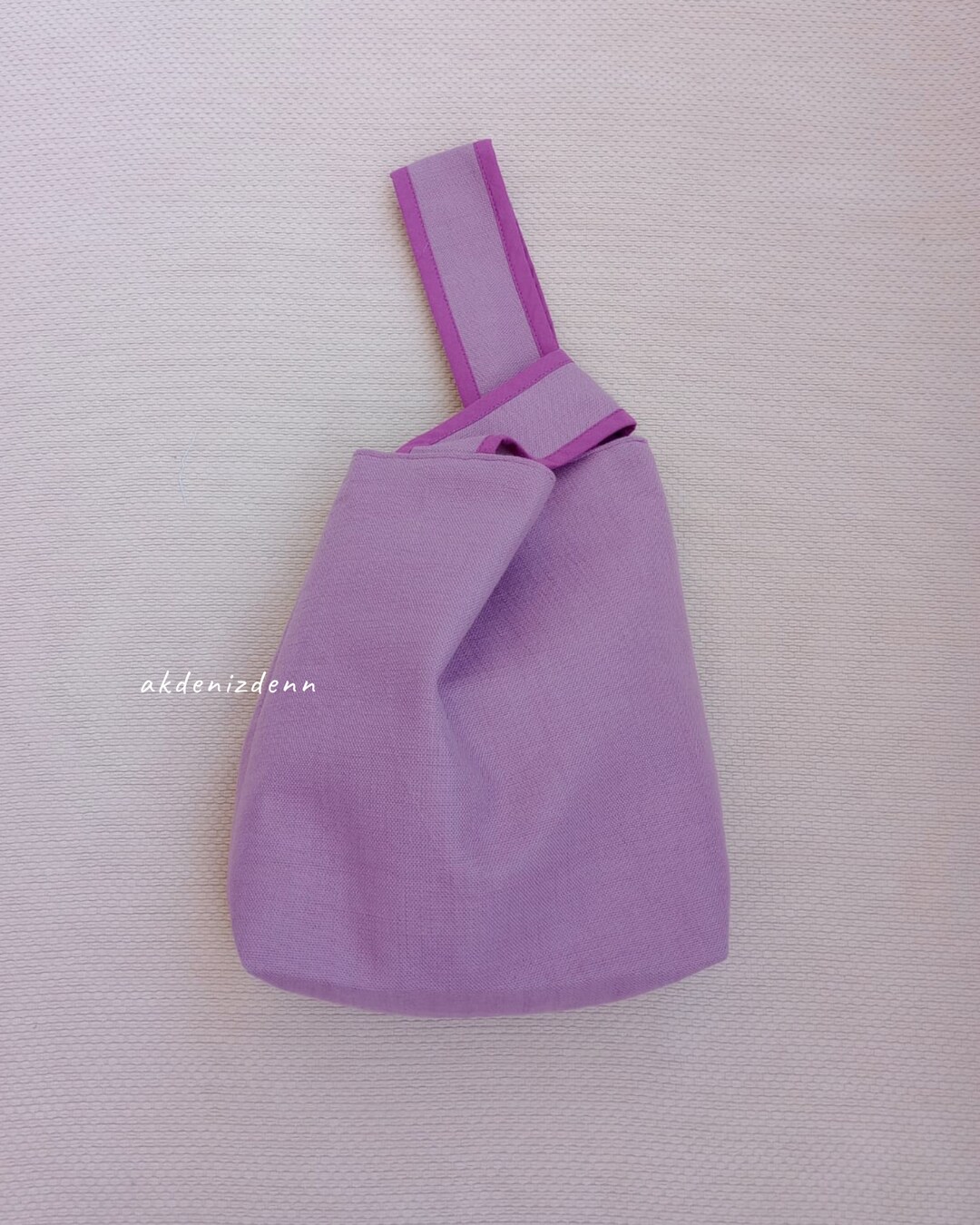 Japanese Knot Bag Small Wrist Bag Knitting Project Bag Etsy