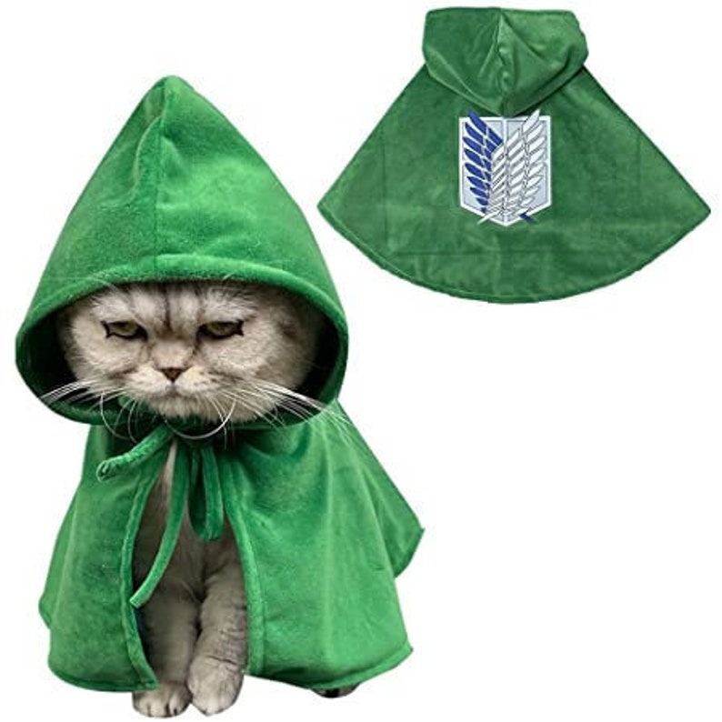 Attack on Titan Cat Dog Costume Cape PLUSH Attack on Titan Etsy UK