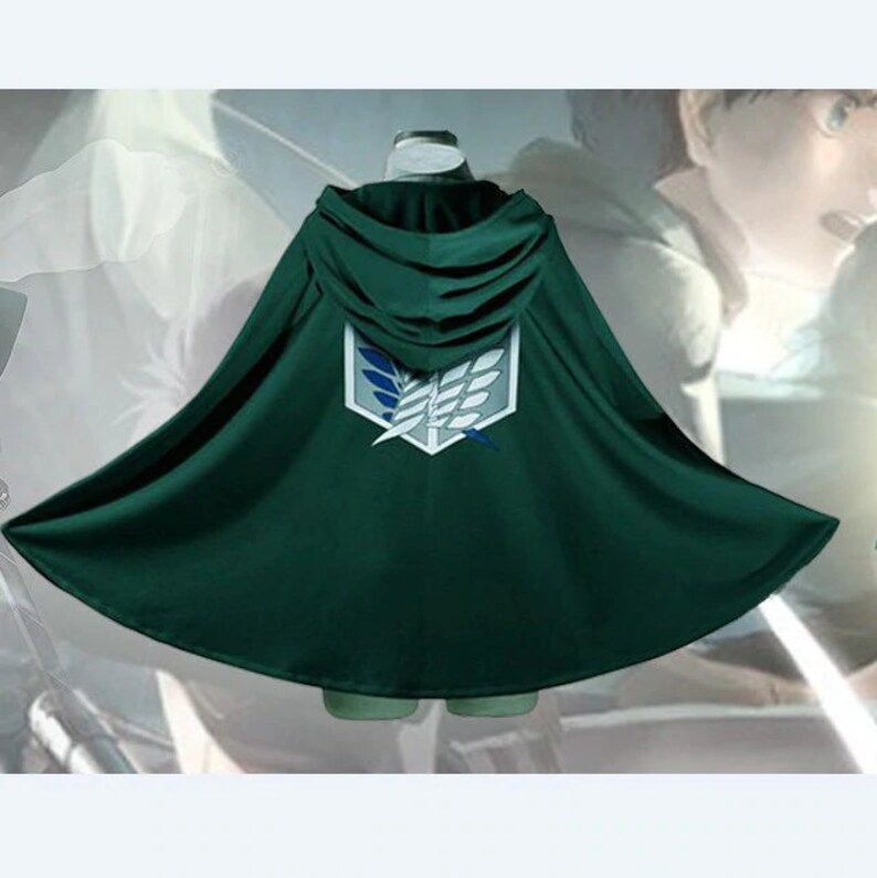 NEW Attack on Titan Hoodie Cape AOT Cloak Hooded Cape Etsy
