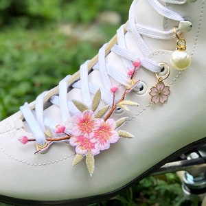 Sold in Singles - Sakura Flower Lace Chain Roller Skate Accessories  - Eyelet Shoe Laces