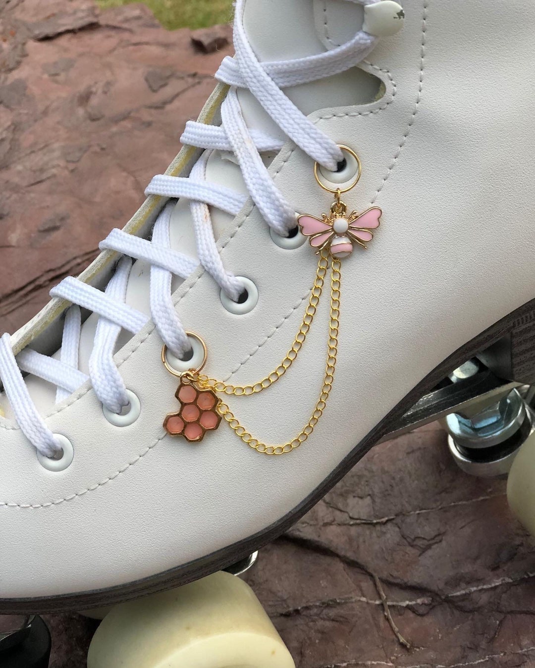 Flowers Lace Chain Roller Skate Accessories Sold in Singles Eyelet Shoe  Laces 